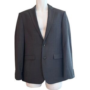 Express 36 R Slim Dark Gray Suit Coat Jacket Blazer Stretch Wrinkle Resistant